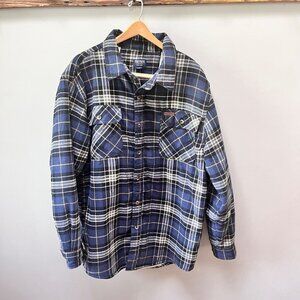 Smith's Workwear Plaid Flannel Sherpa Lined‎ Shacket- Size L